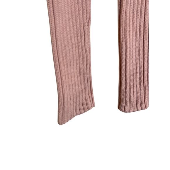 AXCESS Light Pink Cable Knit Sweater Turtle Neck Pullover - Picture 5 of 7